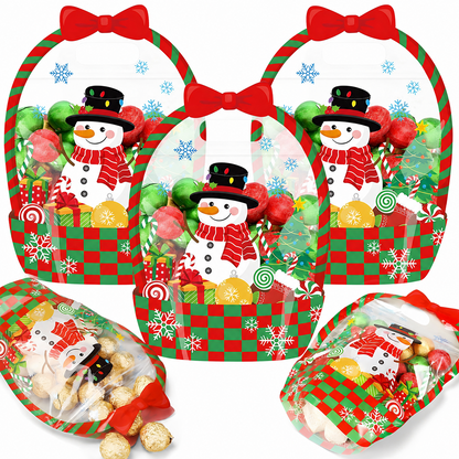 🎃 Halloween Party Favor Bags – Transparent Treat Bags in Fun Halloween Designs