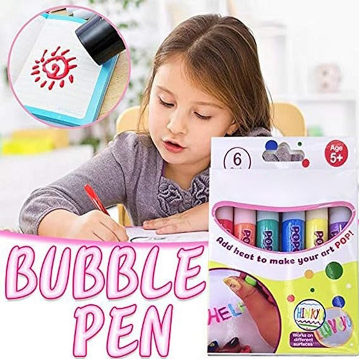 🎁🔮Magic Pen – Draw 3D with one stroke!🎄 DIY Bubble Popcorn Drawing Pens🔥