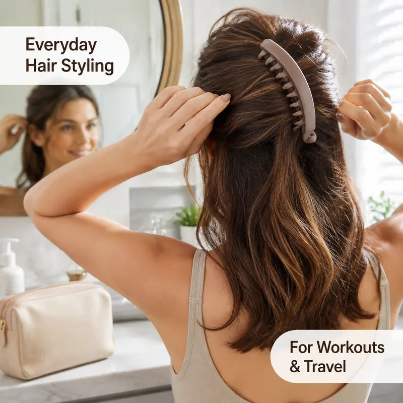 6 PCS Banana Hair Clips for Women, Cute and Stylish French Hair Claw Clips