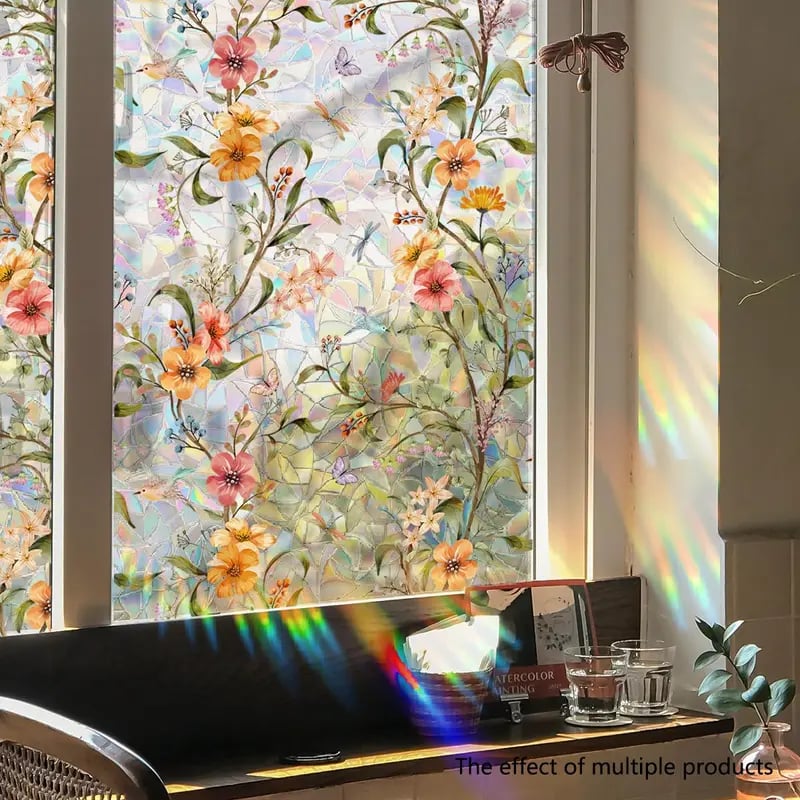 🌸 Floral Static Cling Window Sticker
