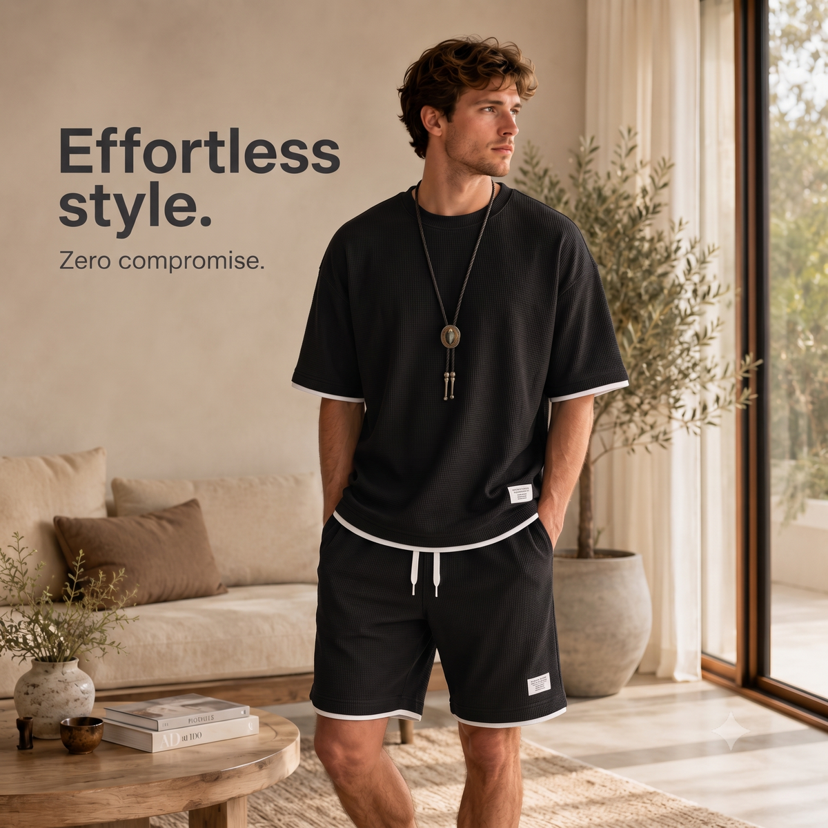 Premium Waffle Knit Lounge Set