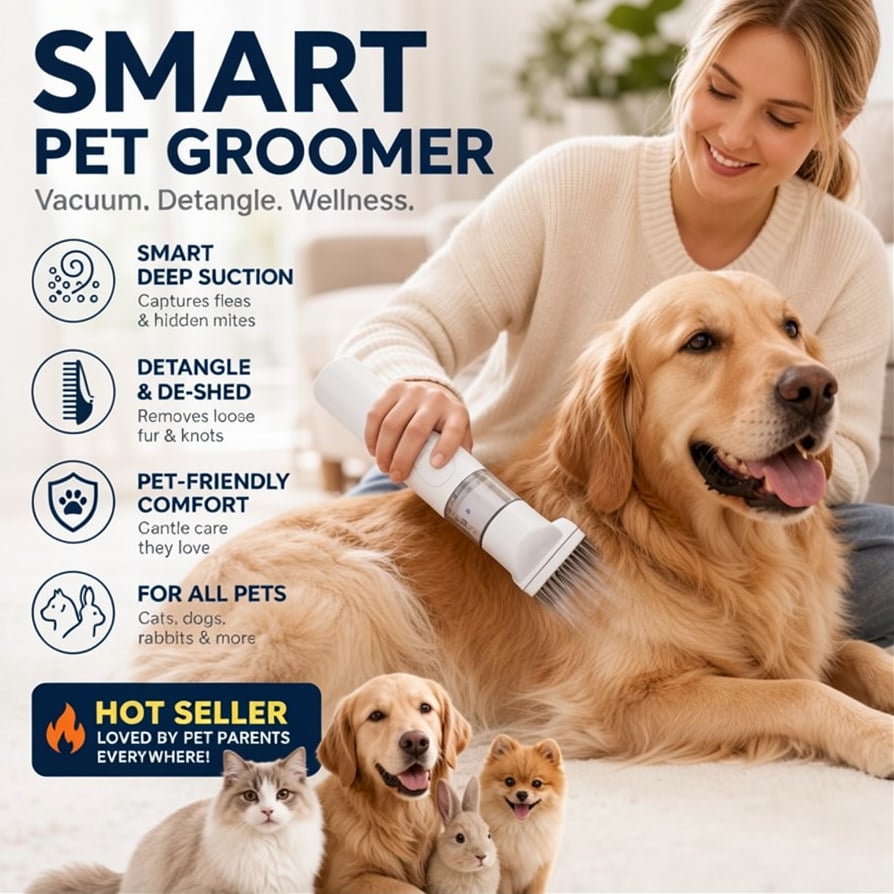 ⏰LIMITED TIME PRICE🔥Electric Pet Grooming Comb🐕Keep your furry friends away from mites, fleas and tangled fur！