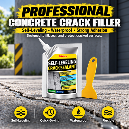 Self-Leveling Concrete Crack Sealant – Waterproof Quick-Drying Repair Filler with Scraper