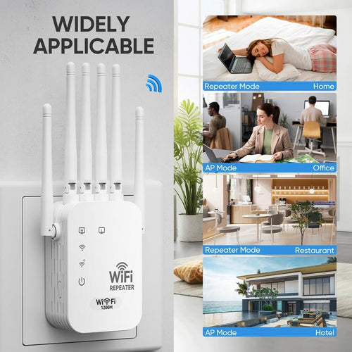 🎁 WiFi Extender 2026 6-Antenna Strong Signal