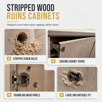 🔩 Heavy-Duty Cabinet Hinge Expansion Repair Kit | Fix Stripped & Loose Doors