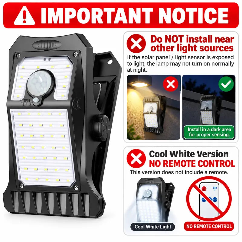 Solar Clip Light - Rechargeable Lithium Ion Battery