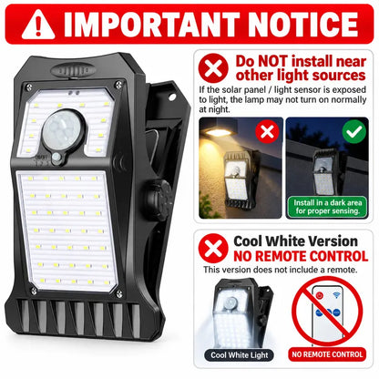 Solar Clip Light - Rechargeable Lithium Ion Battery