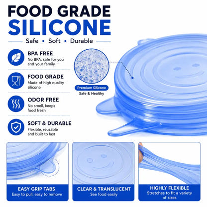 🔥Adpartner Silicone Lids for Food Storage (6-Pack)