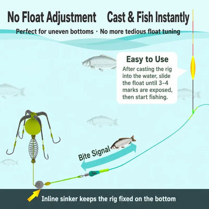 🎣 Anti‑Snag Floating Explosion Hook Rig for Carp & Catfish