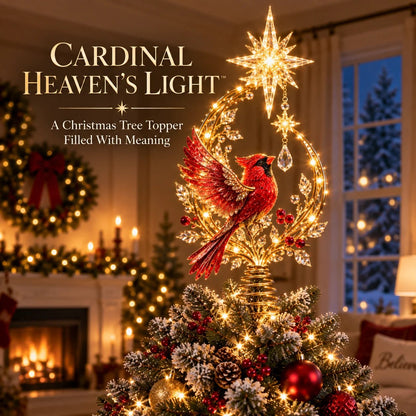 🐦Cardinal Heaven’s Light Tree Topper🌟 (18in x 12in)