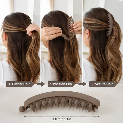 6 PCS Banana Hair Clips for Women, Cute and Stylish French Hair Claw Clips