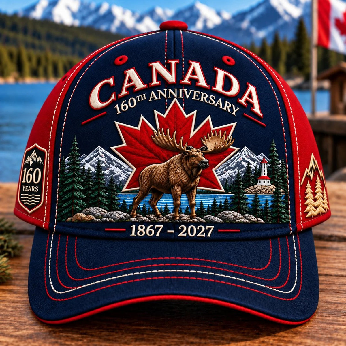 🍁 Canada 160th Anniversary 1867–2027 – Premium Embroidered Heritage Cap100% Cotton • Detailed Embroidery • Comfortable Fit