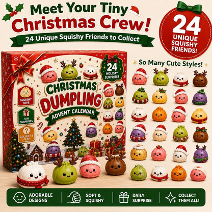 🎅 24 Days of Mini Squishies – Cute 2026 Advent Calendar with Daily Dumpling Surprises