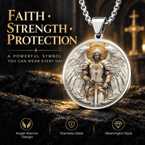 Men’s Angel Warrior Pendant Necklace