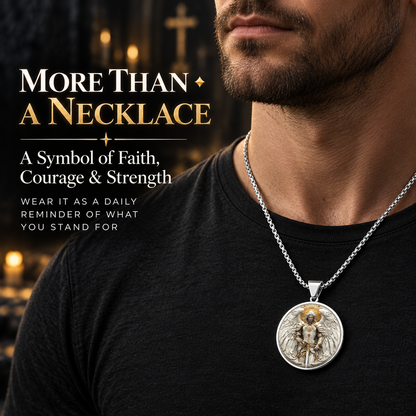 Men’s Angel Warrior Pendant Necklace