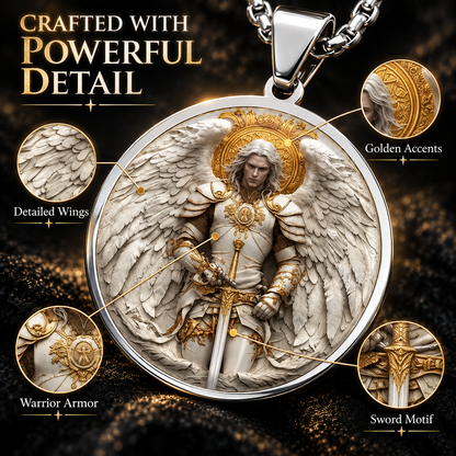 Men’s Angel Warrior Pendant Necklace