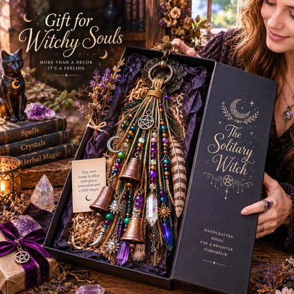 🔮 Witchy Door Charm – Celestial Bells & Crystal-Style Hanging Decor