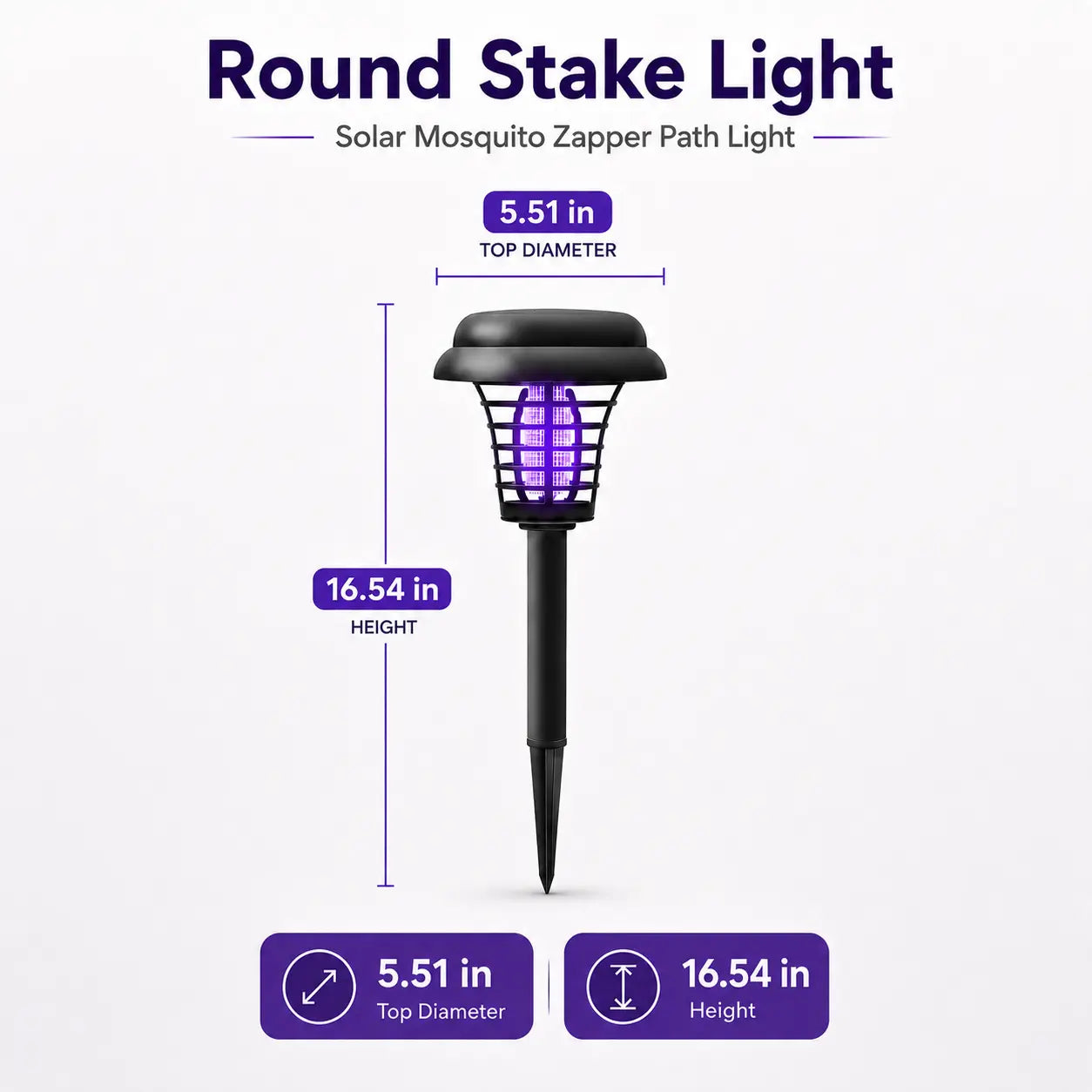 ☀️🦟 Solar Mosquito Zapper | 2-in-1 Bug Killer & Yard Light