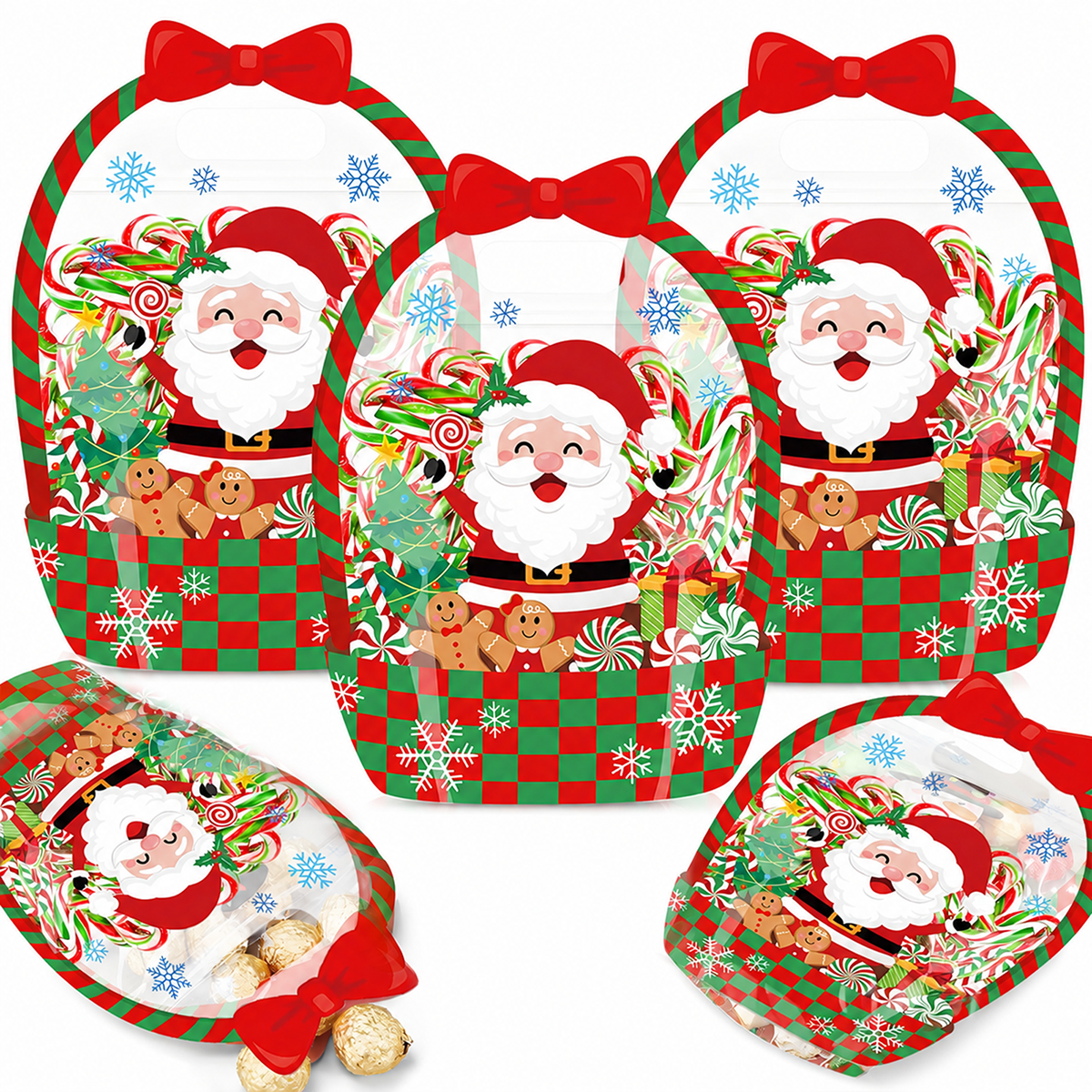 🎃 Halloween Party Favor Bags – Transparent Treat Bags in Fun Halloween Designs