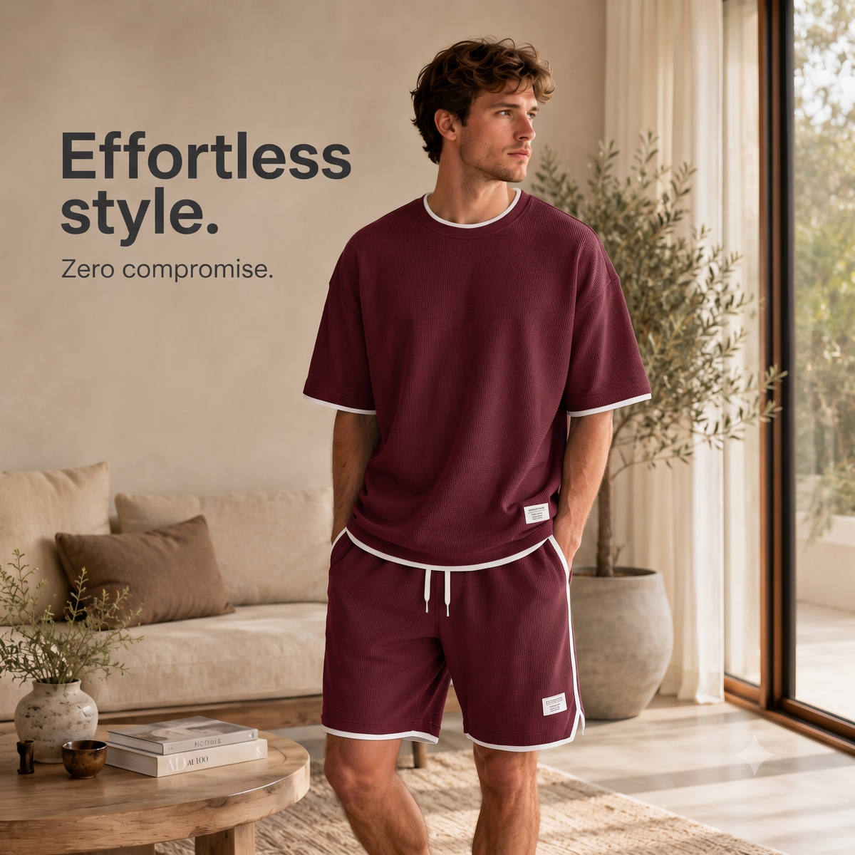 Premium Waffle Knit Lounge Set