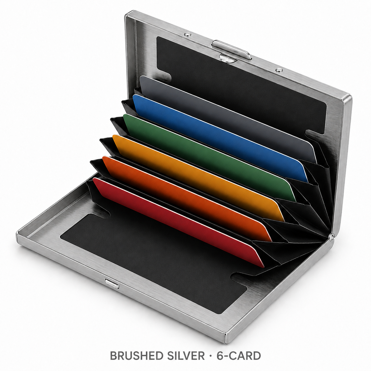 🔒 RFID-Blocking Stainless Steel Card Wallet – 6/10-Card Slim Organizer