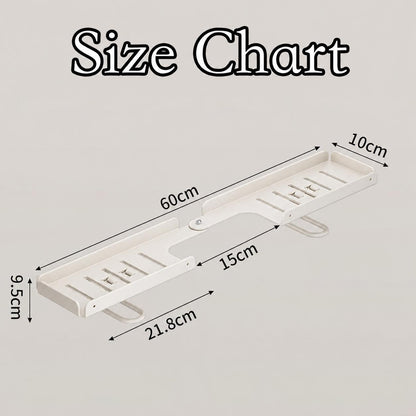 Foldable Steel Over-Sink Shelf Organizer, No-Drill Adjustable Storage Rack ✅