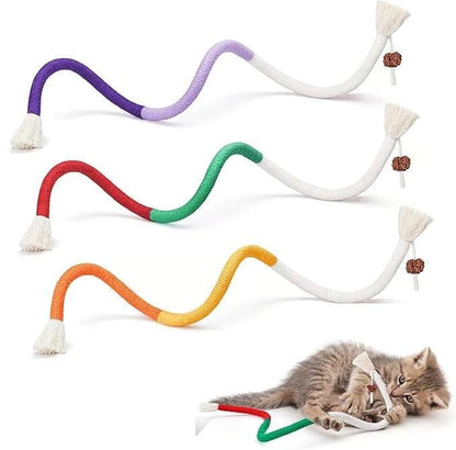 🔥LAST DAY 49% OFF😻3Pcs Catnip Chew Rope Toy – Natural, Safe Tooth Cleaner for Indoor Cats