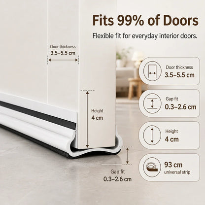 Triple-Layer Under Door Draft Stopper & Weather Strip | Seal Gap