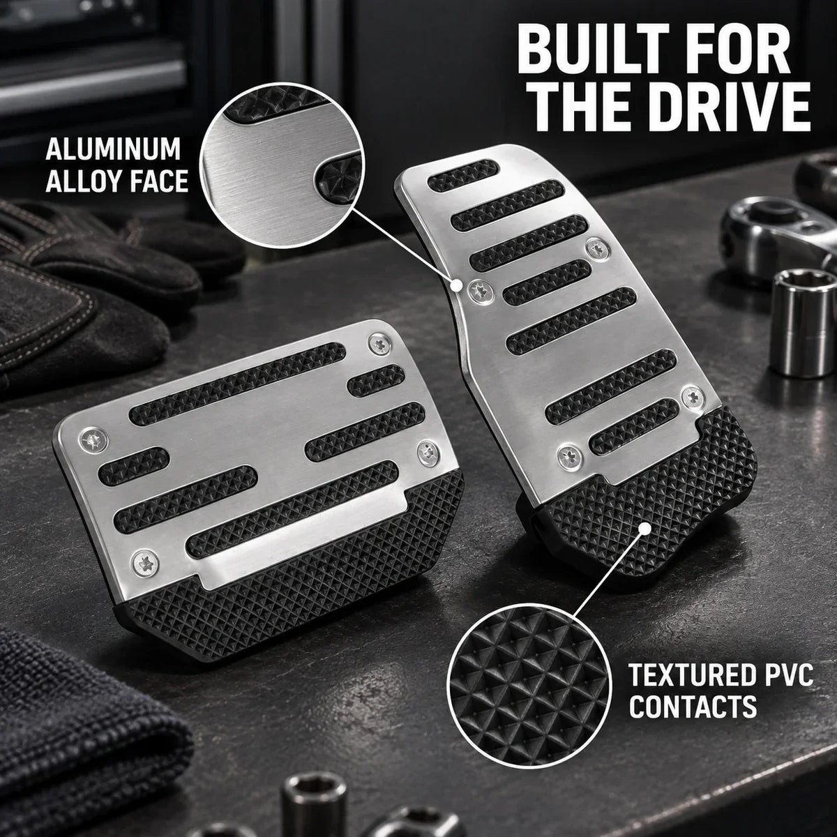 🚗 2PCS Non-Slip Gas & Brake Pedal Covers