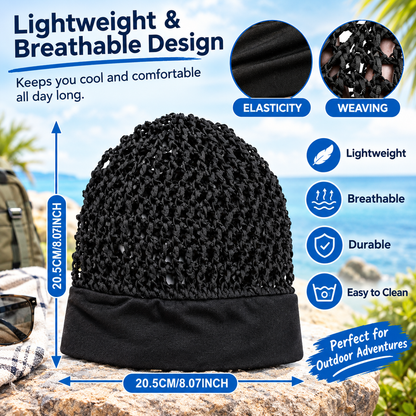 3-Piece Stretchy Wide-Edge Sleeping Cap Set
