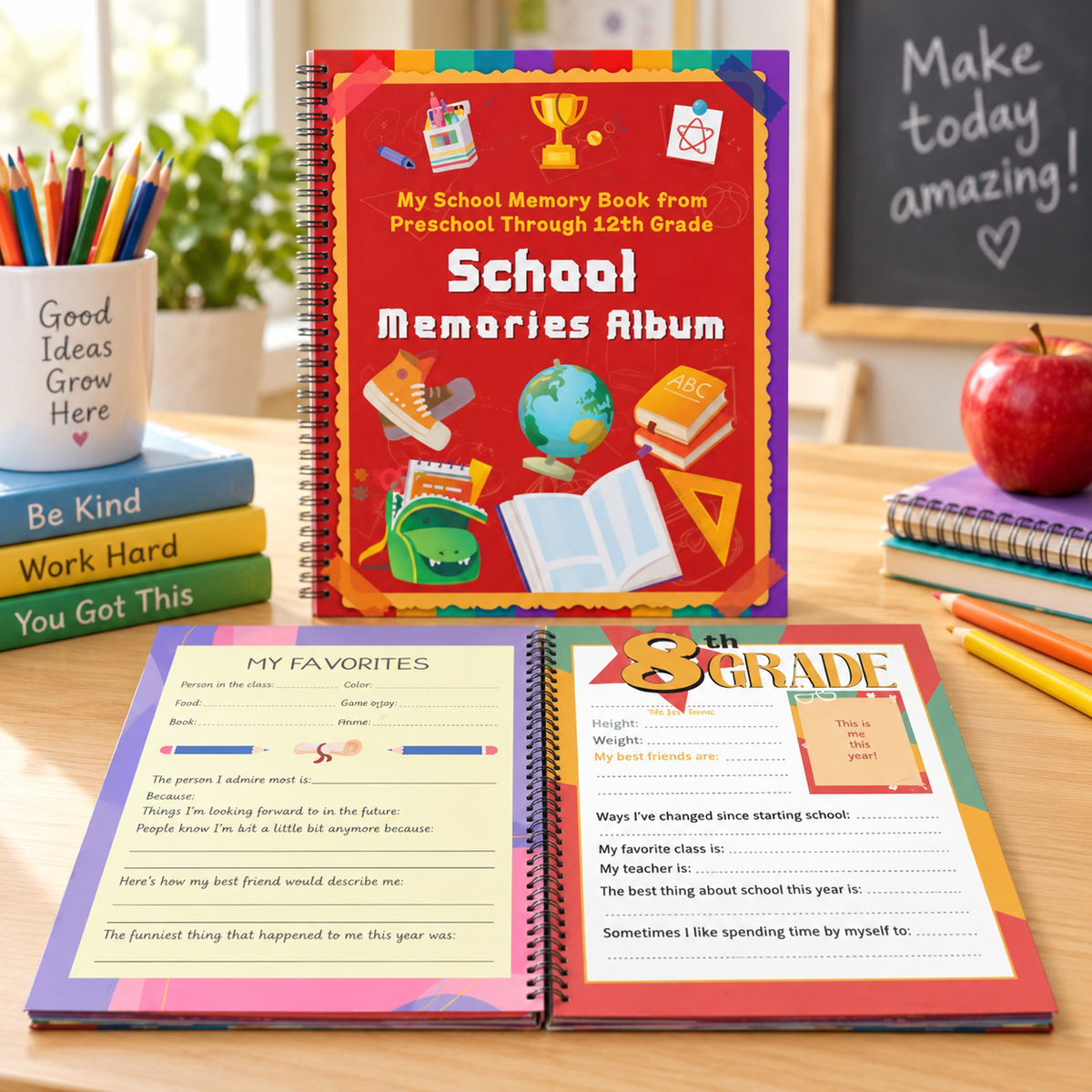 'Capture Every School Year: The Ultimate Kids Memory & Keepsake Book 📖'