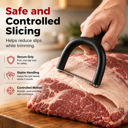 Handheld Meat Fat Trimmer — Cleaner Cuts for BBQ, Brisket & Pork Prep
