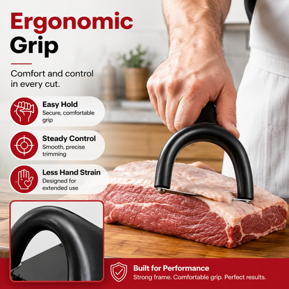 Handheld Meat Fat Trimmer — Cleaner Cuts for BBQ, Brisket & Pork Prep