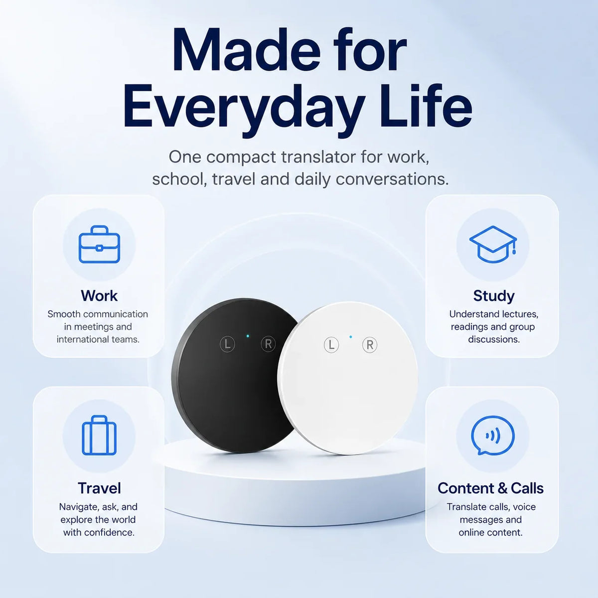 🔥LAST DAY 49% OFF🔥AI Language Translator Device – Real-Time Two-Way Voice Translator with Multi-Language Support