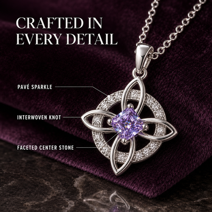 Personalized Witch’s Knot Birthstone Necklace