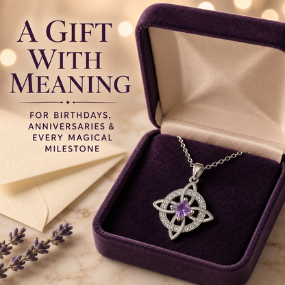Personalized Witch’s Knot Birthstone Necklace