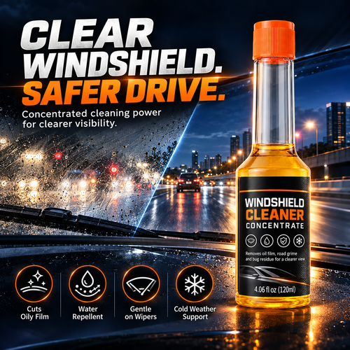 ✨Concentrated Windshield Washer Fluid – Oil Film & Bug Residue Cleaner, 120ml🌧️