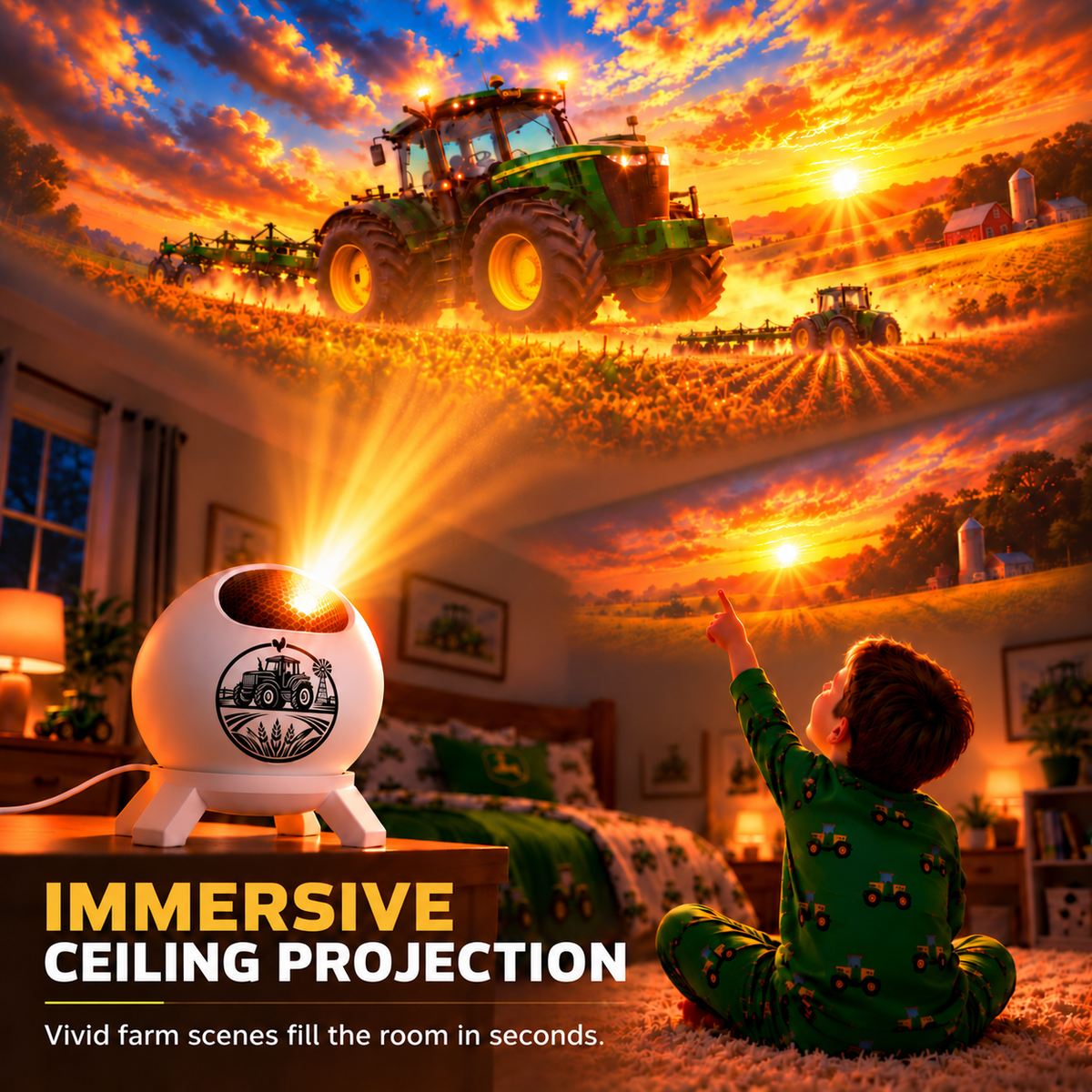 🚜 Tractor Dream Projector ✨ Bring the Farm Adventure Home