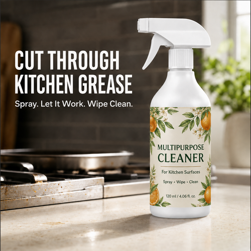 🍊 Heavy-Duty Kitchen Degreaser Spray – Less Scrubbing, Easier Cleanup