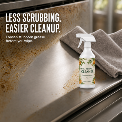 🍊 Heavy-Duty Kitchen Degreaser Spray – Less Scrubbing, Easier Cleanup