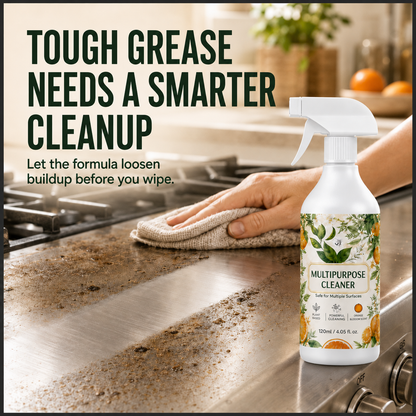 🍊 Heavy-Duty Kitchen Degreaser Spray – Less Scrubbing, Easier Cleanup