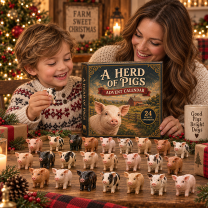 CHRISTMAS KICKOFF 40% OFF - Herd Of Pigs Advent Calendar 2026 - 24-Day Festive Countdown