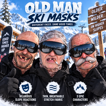 🔥Last Day 50% OFF-😂 Funny Old Man Ski Mask