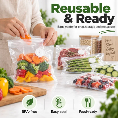 Cordless Vacuum Sealer & Reusable Vacuum Bags