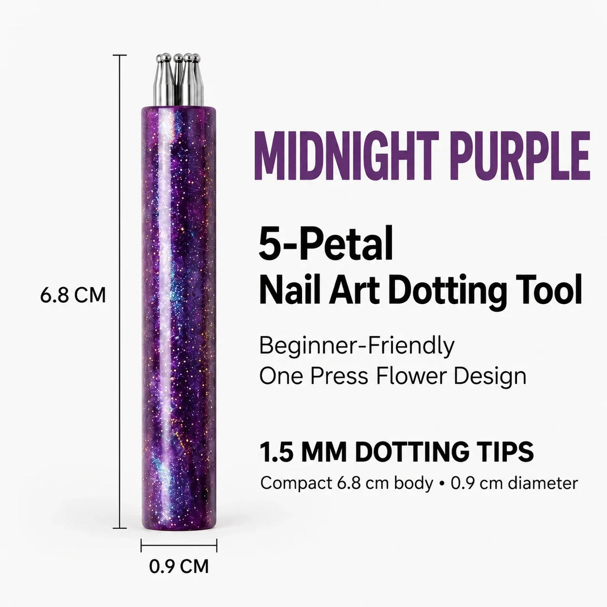 5-Petal Flower Nail Art Stamp | DIY Floral Nail Tool