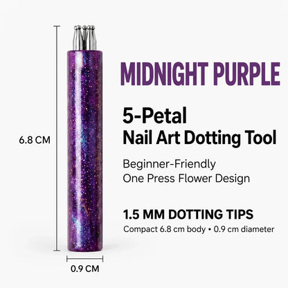 5-Petal Flower Nail Art Stamp | DIY Floral Nail Tool
