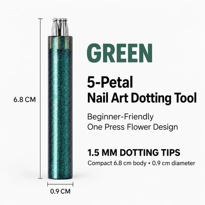 5-Petal Flower Nail Art Stamp | DIY Floral Nail Tool