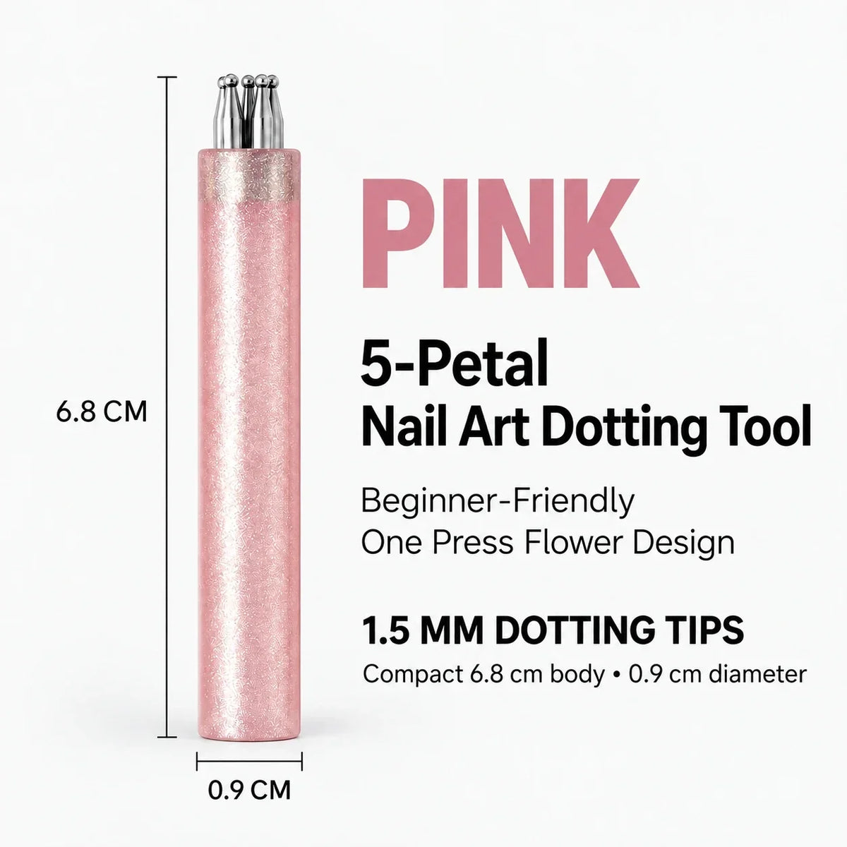 5-Petal Flower Nail Art Stamp | DIY Floral Nail Tool