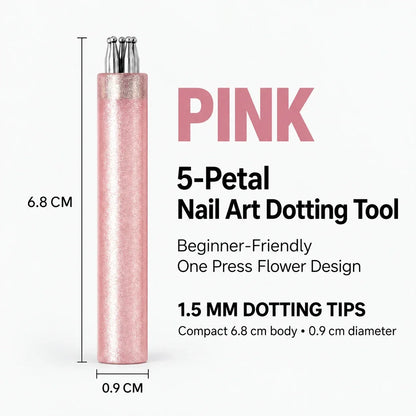 5-Petal Flower Nail Art Stamp | DIY Floral Nail Tool