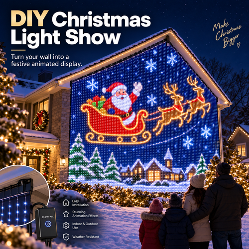 🎄✨Christmas LED House Net & Smart Outdoor Wall Curtain Light